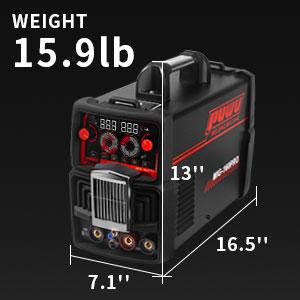 Puwu 160A multiprocess Gasless MIG Welder,110V/220V Dual Voltage Flux Cored/MIG/Lift TIG/Stick ARC Welder 4 in 1 Welding Machine with IGBT Inverter LED Digital Display
