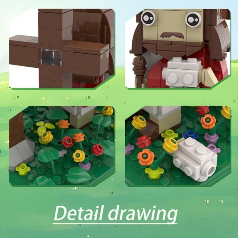 2026 Top Selling Ideal Toy Gift, Easter Gift 354 Pieces Religious Shaped Building Blocks Set, Shepherd Lamb Jesus, Perfect Desktop Display Gift