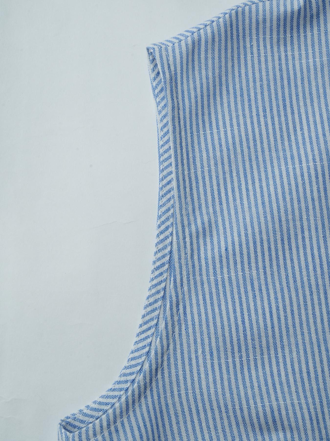 Women's Striped Print Curved Hem Tank Top, Casual Chic Sleeveless Top for Work Office Business, Ladies Clothes for Summer, Womenswear