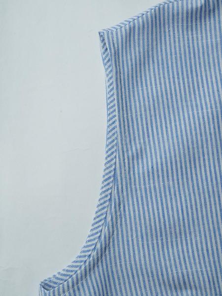 Women's Striped Print Curved Hem Tank Top, Casual Chic Sleeveless Top for Work Office Business, Ladies Clothes for Summer, Womenswear