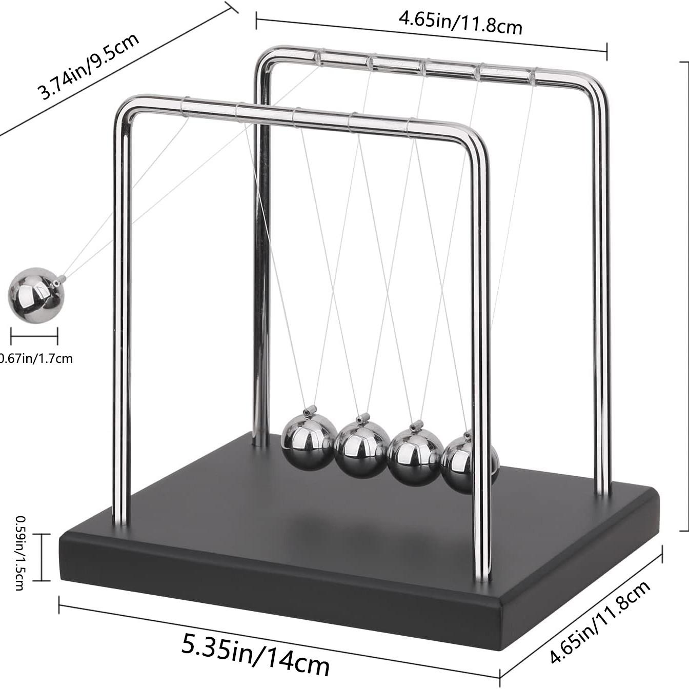 Newton's Cradle Balance Ball, Science Physics Toy, Desktop Decoration, Kinetic Energy Puzzle, Ideal for Home and Office Tables