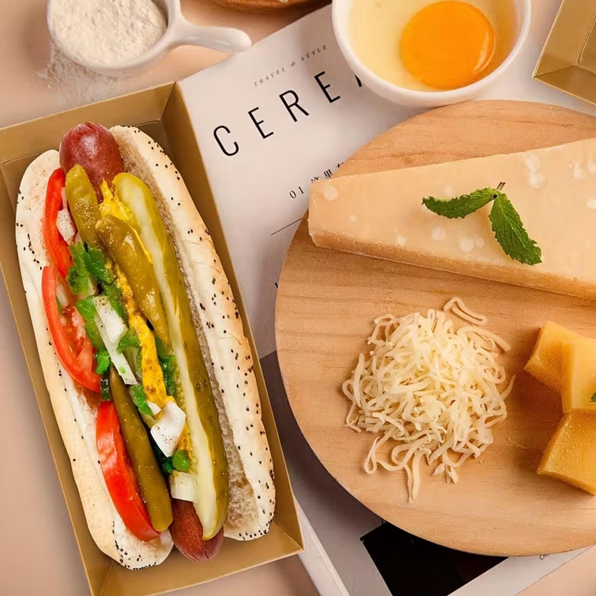 10/30pc Kraft Paper Baking Box with Transparent Plastic Lid, Rectangular Dessert Container for Donuts, Cookies, Cakes, Sandwiches, Light Snacks, Events, Premium Cake Box