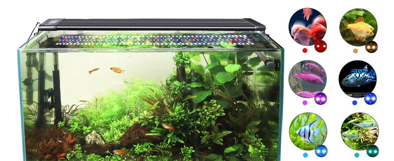 hygger Aquarium Programmable LED Light, for 12~55in Long Full Spectrum Plant Fish Tank Light with LCD Setting Display, 7 Colors, Sunrise Sunset Moon and DIY Mode, for Novices Advanced Players
