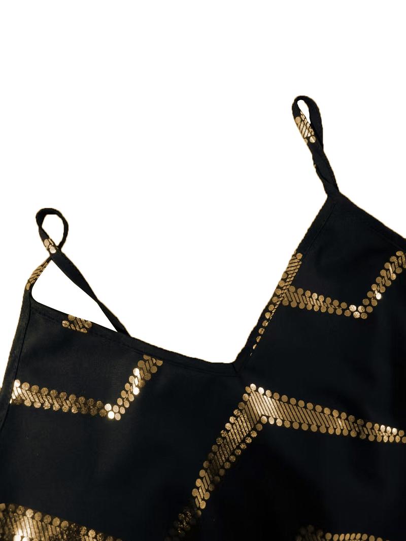 Women's Sleeveless Embroidered Vest, V-Neck Elegant Top, Casual Spring Summer, Fitted All over Print Blouse