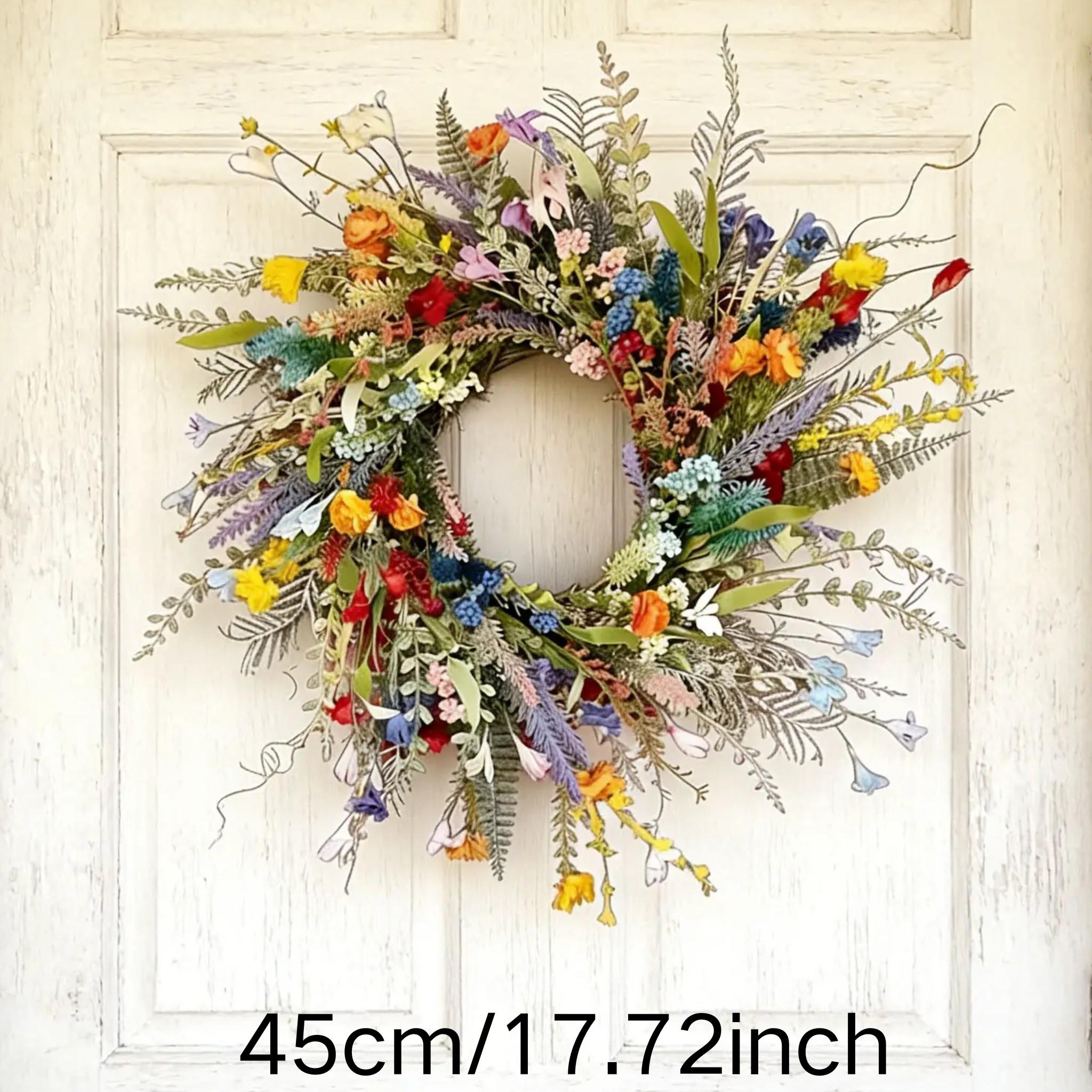 Berry Wildflower Wreath, Front Door Wreath, Spring Summer Wreath, Elegant Wreath, Mother's Day Wreath, Plastic Material, Daily Use