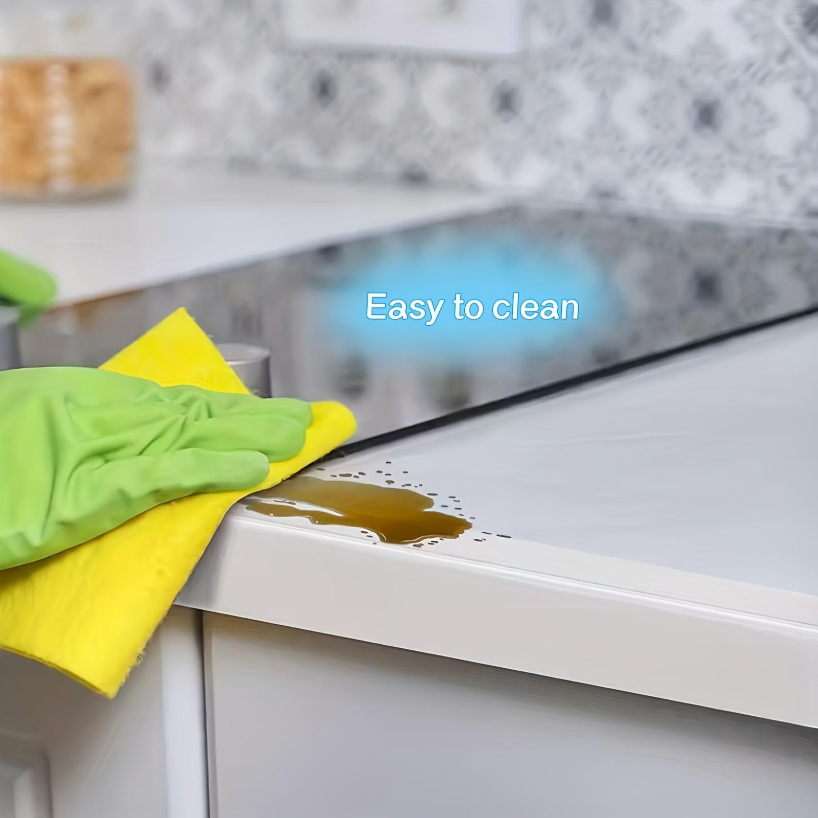 Self-Adhesive Wall Decor Strip, Flexible PVC Corner Decoration, Bathroom Kitchen Sink Bathtub Tile Floor Edge Protection