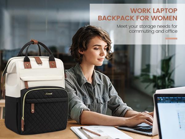 LOVEVOOK TikTokShopBacktoSchool  Laptop Backpack for Women, 15.6'' Waterproof Nurse Bag Teacher Work Backpack Purse for Women, Travel Computer Backpack for College Office Business Ladies