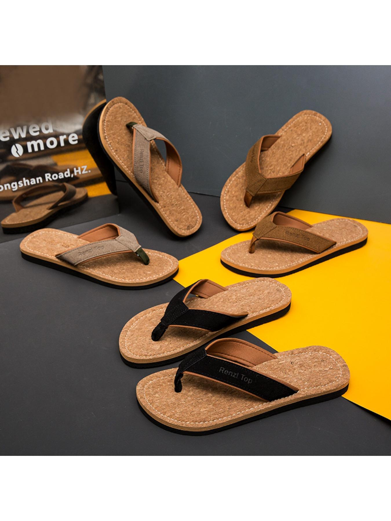 Summer Men's Sandals, Casual Y-Strap Eva Slippers, Lightweight Outdoor Beach Shoes, Indoor Home Footwear, Comfortable and Stylish