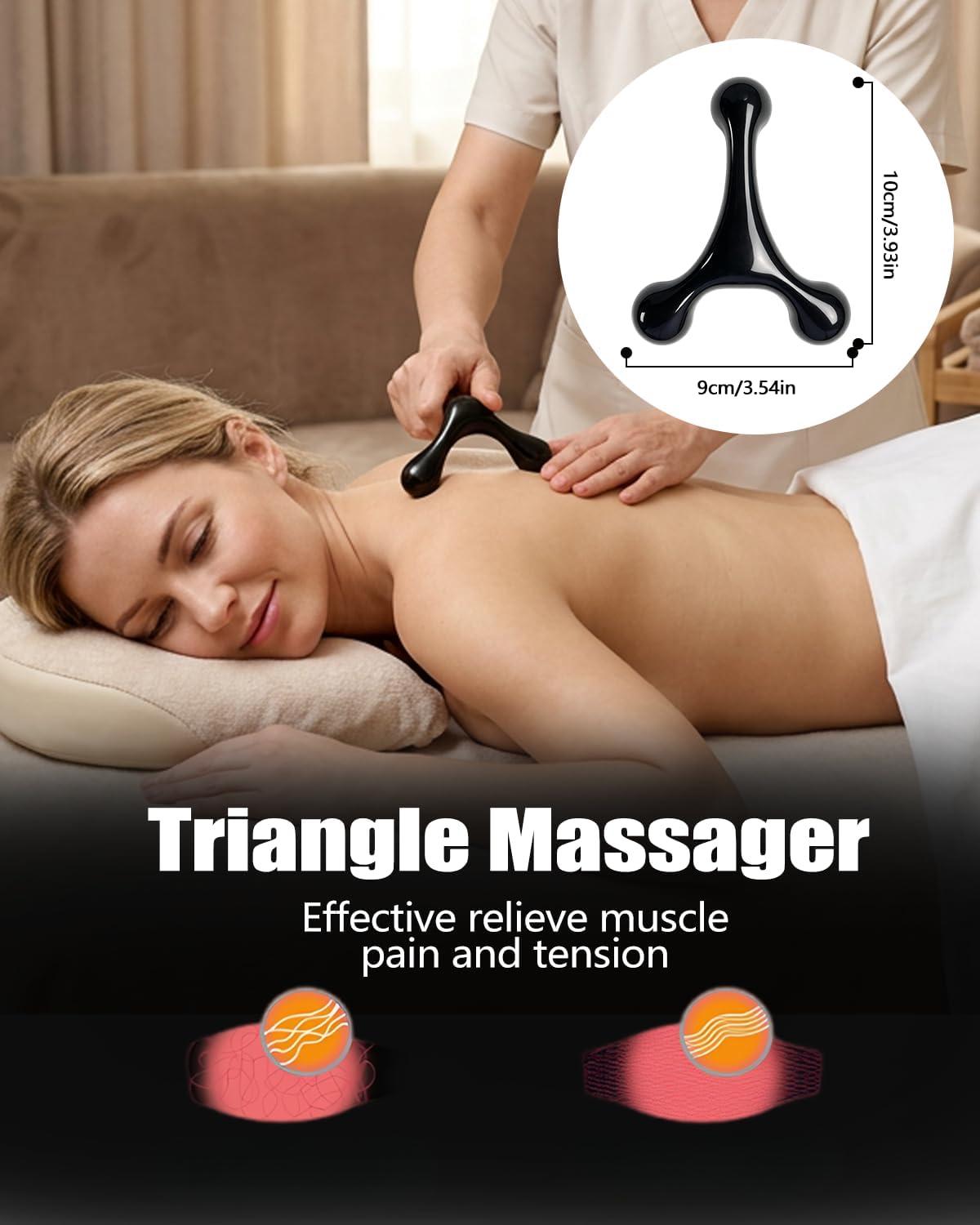 3PCS Body Care Products Trigger Point Deep Tissue Massage Tools Set - 100g Travel Size Thumb Saver, 3-Legged Knobs for Back Pain & Stress Relief, Full Body Fascia Release Equipment, Deep Tissue Massage Tools And Equipment.