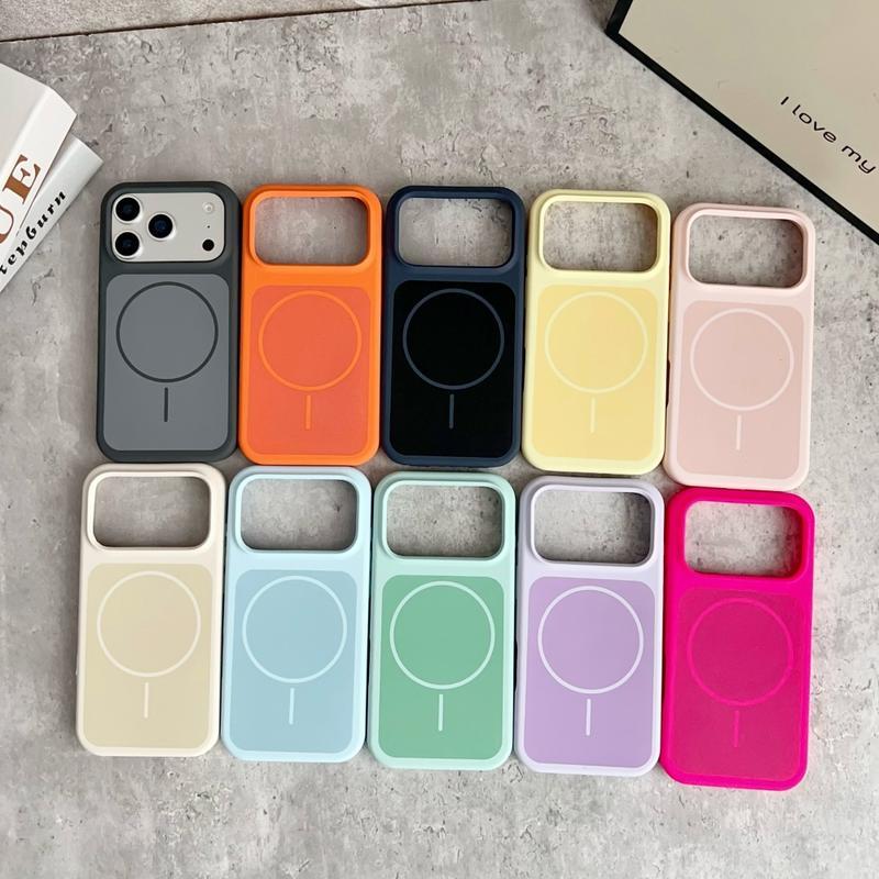 Made from Original Solid Color Liquid Silicone Designed for Magsafe, Compatible with for iphone 17 Pro Max, 16, 15, And 14, 13, Featuring a Large Window And a Shock-Resistant, Shockproof, Protective Skin- Cover