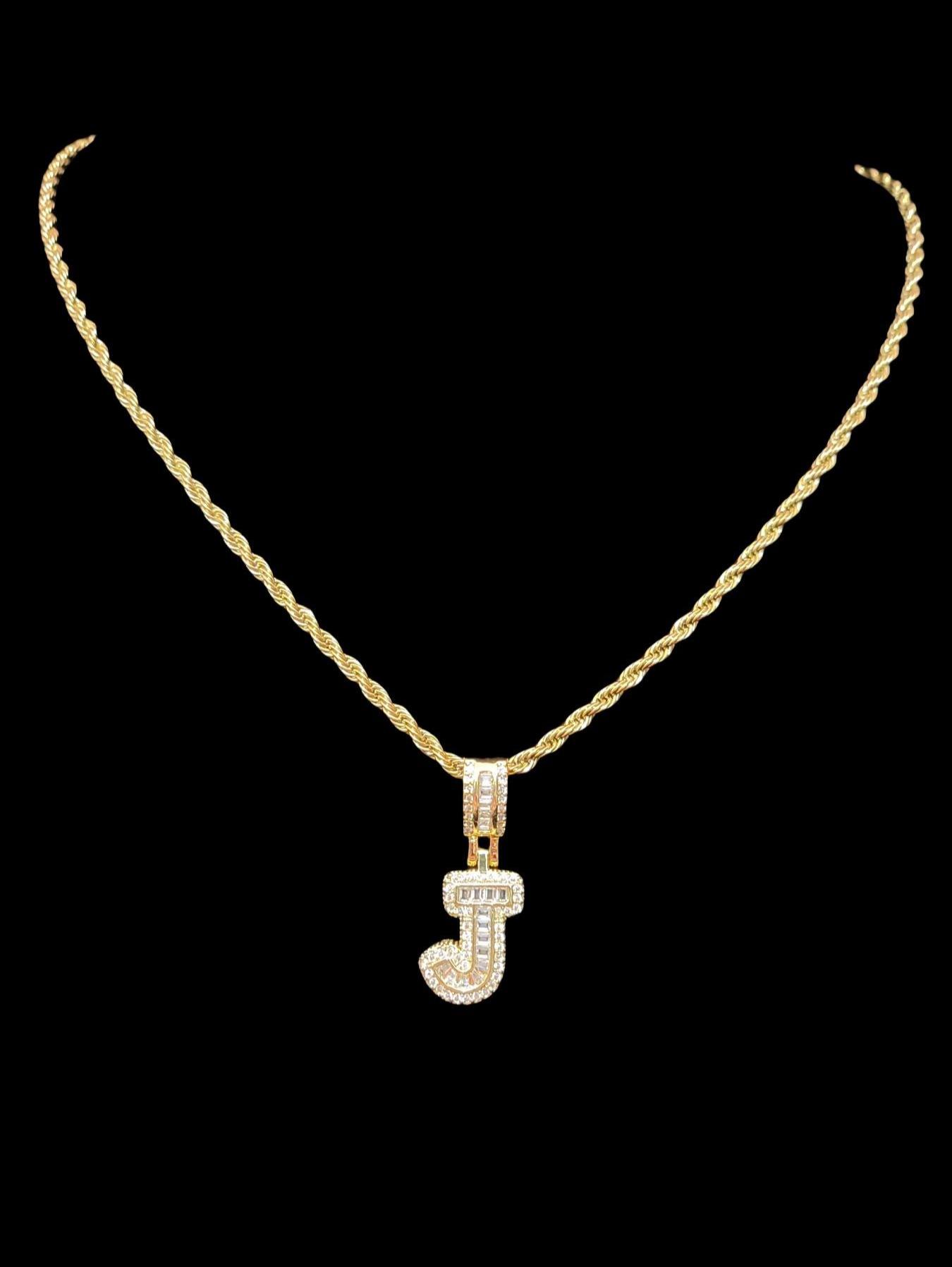 Women's Sparkling Cubic Zirconia Initial Necklace - Personalized Alphabet Letter Pendant, Silver Costume Jewelry, Fashion Birthday Gift, Letter Necklace