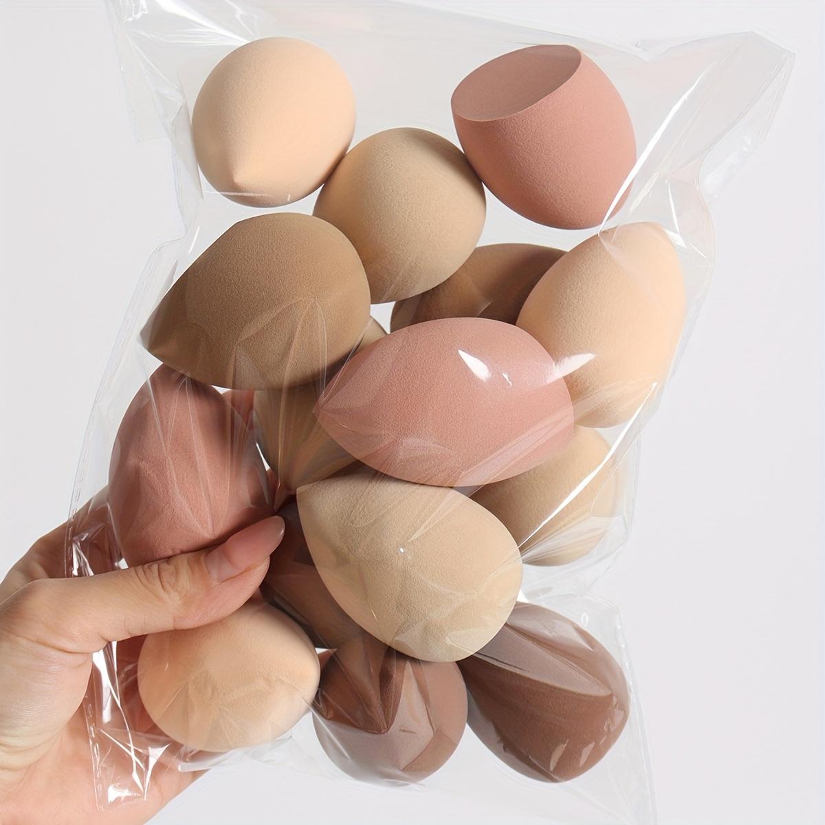 9 pieces of random color and shape beauty sponge, foundation mixed sponge set, suitable for liquids, creams and powders, free of latex dual-purpose wet and dry makeup puffs, suitable for all skin types