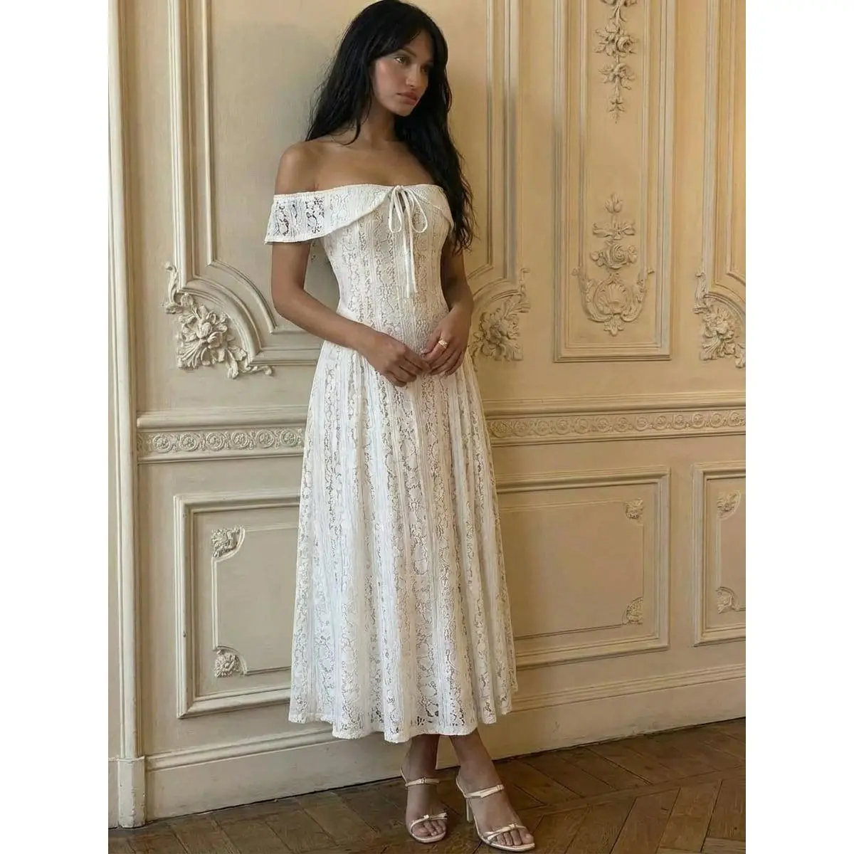 one sleeve dress Silk Shoulder Maxi White – HAREM's Brides %20The%20product%20images%20(without%20model)%20are%20closest%20to%20the%20true%20color%20of%20the%20item Vintage Square Neck Ruched blush bridesmaids Size:4 US (36 EU)