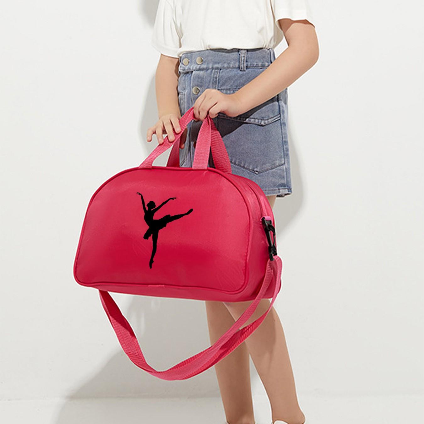 Dance Print Waterproof Dance Bag, Large Capacity Ballet Practice Bag, Shoulder Crossbody Bag, Yoga Fitness Bag, All Seasons