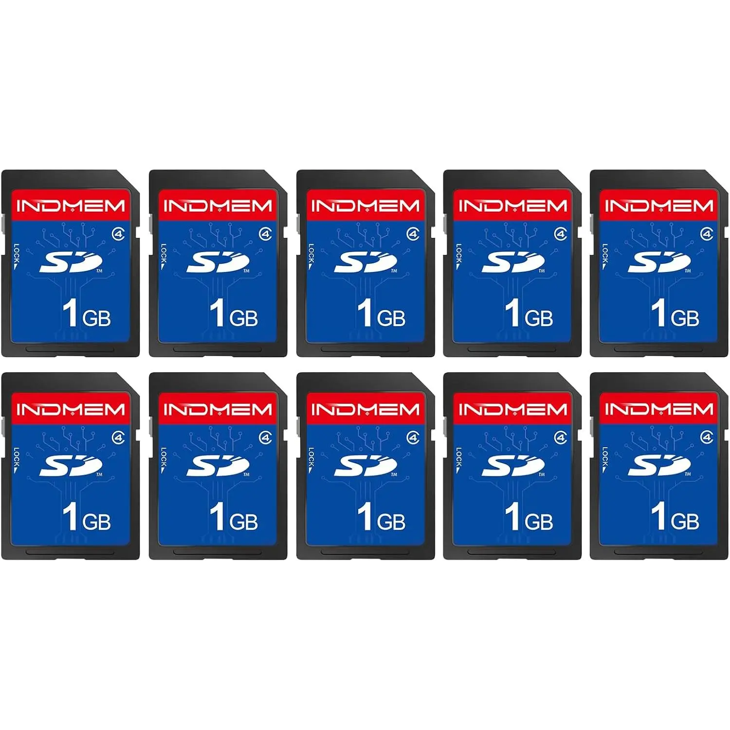 SD Card 1GB, 10 Packs Class 4 1GB Flash Memory Card MLC Standard Secure Digital Cards Camera Card