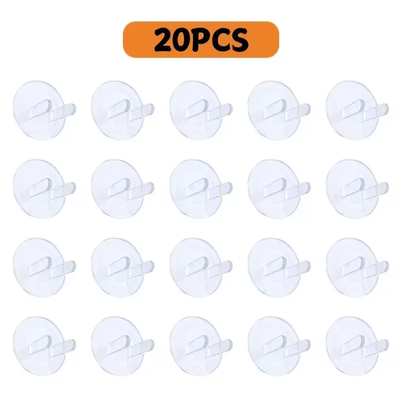 20-Pack Power Outlet Covers, Baby Safety Protection, Child Safe Plug Protectors, Hidden Handle, Square Socket Cover, Infant & Kids Safety