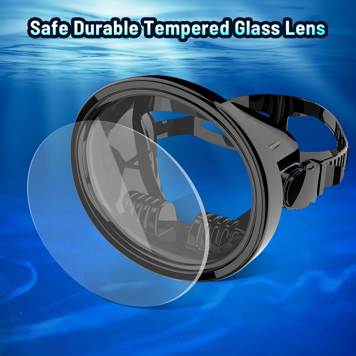 Diving Mask Scuba Mask Spearfishing Mask Freediving Water Mask Tempered Glass Oval  Anti-Fog Scuba Goggles for Adults