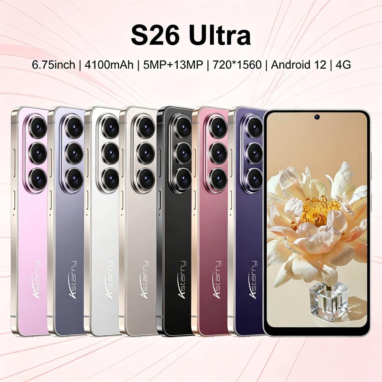 Astarry-26 Ultra Smartphone, 6.75-Inch Large Screen, Mtk6762 Processor, 3gb+32GB RAM, 4100mah Battery, 4g Network, Dual Sim, Face Unlock, Android Mobile Smartphone, Android Cell Phones