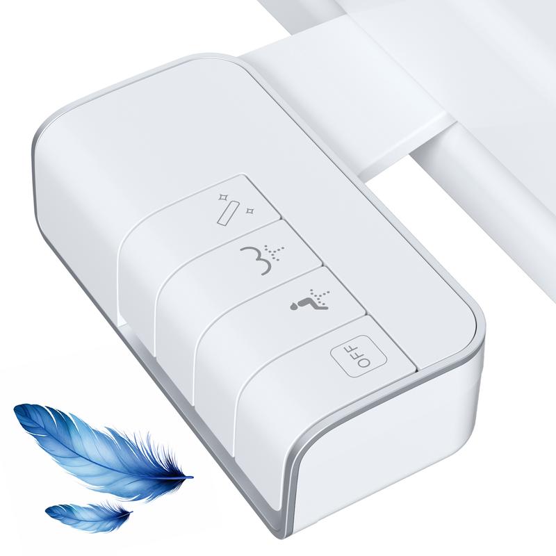Bidet Attachment for Toilet, Self Cleaning Fresh Cold Water Sprayer Bidet Attachment with Dual Nozzle for Feminine and Posterior Wash, Bidet Parts for Existing Toilets, Bathroom Accessories, Handheld Bidet Accessories, Modern Bidet Sprayer