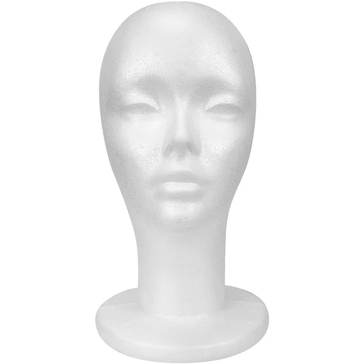 11.4-Inch Styrofoam Mannequin  (1 Pack) - White  Wig Stand for Wigs, Hats, , Hairpieces, Salon Display, and Travel Use