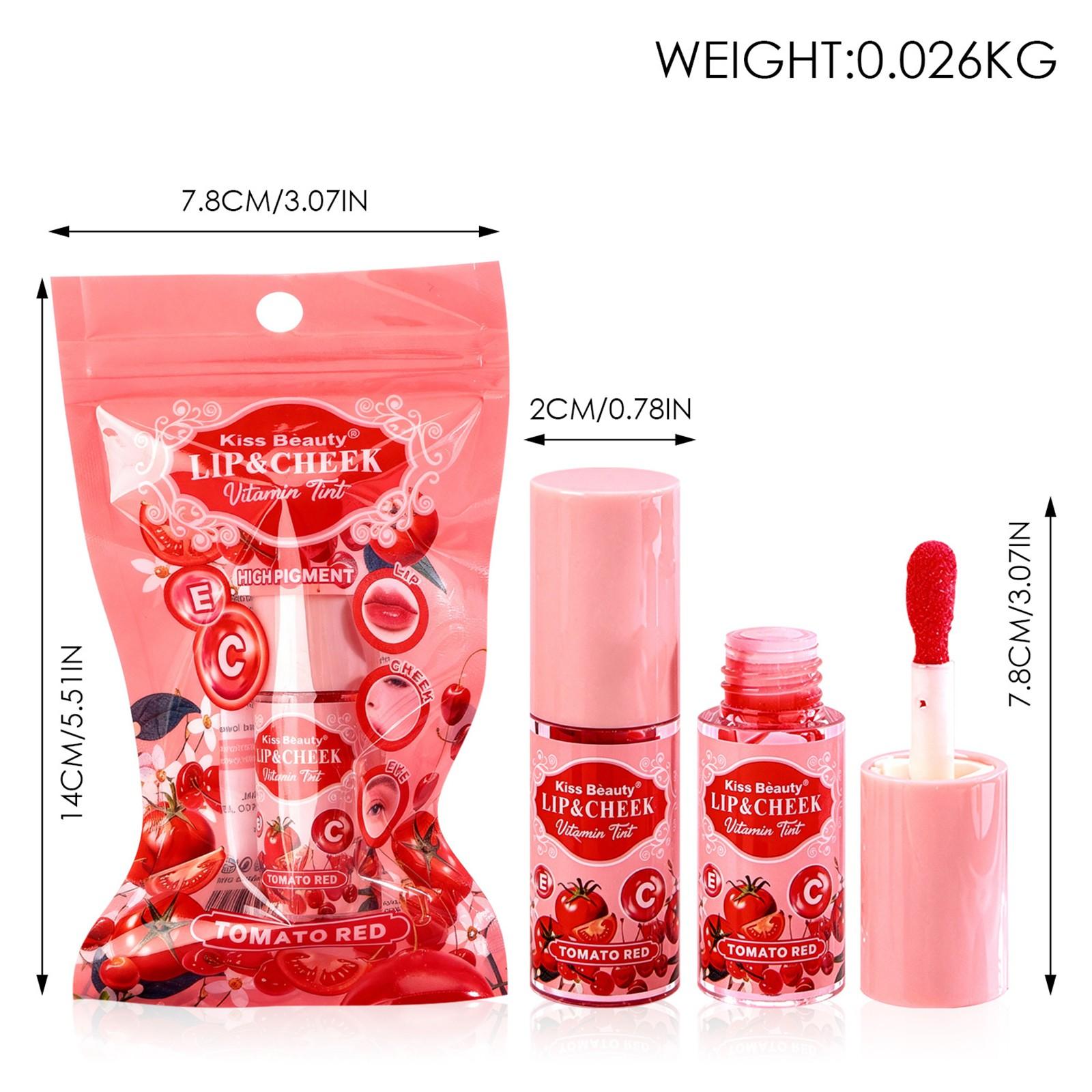 Dual-Use Lip and Cheek Color Liquid, Natural Whitening Lip Gloss, Easy Application, Perfect for Daily, Party, Fresh Makeup