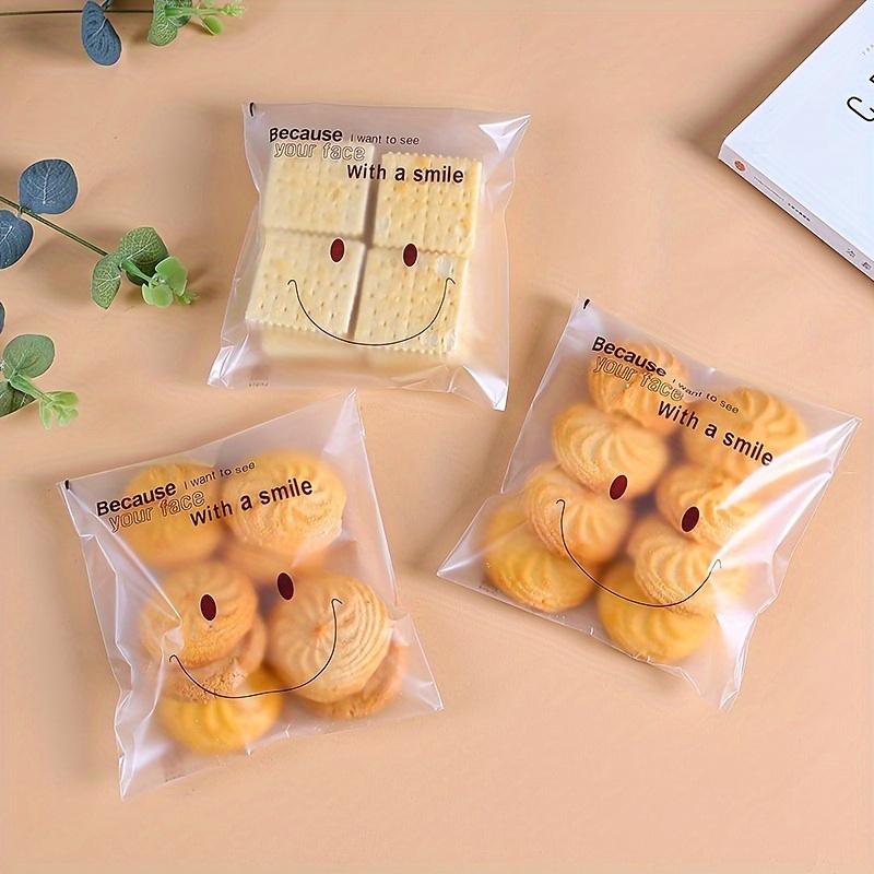 100pcs Large Self-Sealing Baking Cookies and Cake Packaging Bags - Perfect for Frosted Bread and Baking Supplies