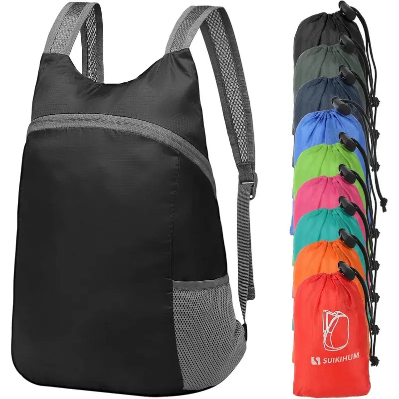 Outdoor activitiesUltra Lightweight Hiking-Daypack,Foldable Travel Packable Backpack |   20L Foldable Bag for Camping Cycling Outdoor,Day Pack for Men Women,black