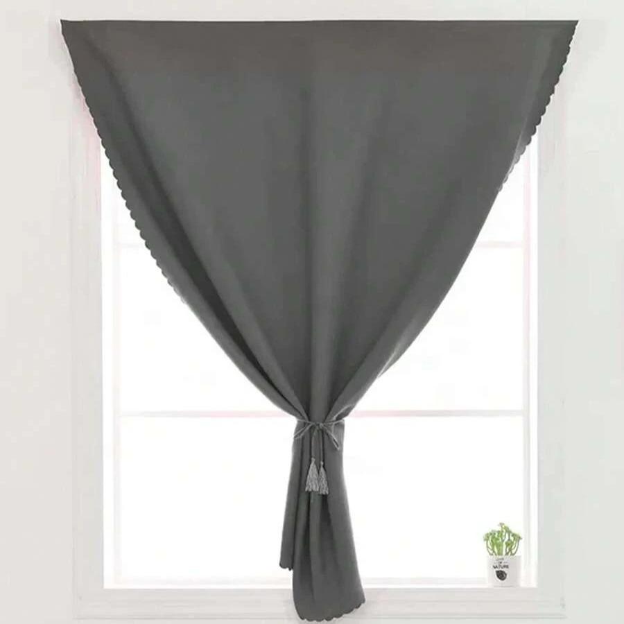 1pc Self Adhesive Portable Blackout Curtains Simple And Easy To Window Bedroom Room Darkening Black Small Drapes