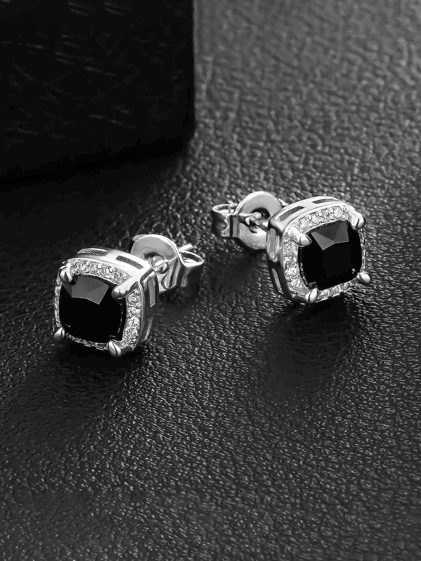 5 pairs of ICED CHICS hip-hop stud sets, four-pronged street dance casual hip-hop style, versatile accessories, cost-effective choice, suitable for both men and women, gifts, parties, dates, Stud Earring Jewelry