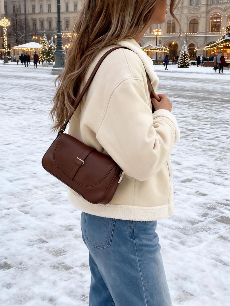 Women's casual loose fur coats, short lamb wool jackets, bomber jackets, flight jackets, with zipper closures, large lapels and side pocket designs, fashionable cold-resistant coats, street-style long-sleeved tops Outerwear