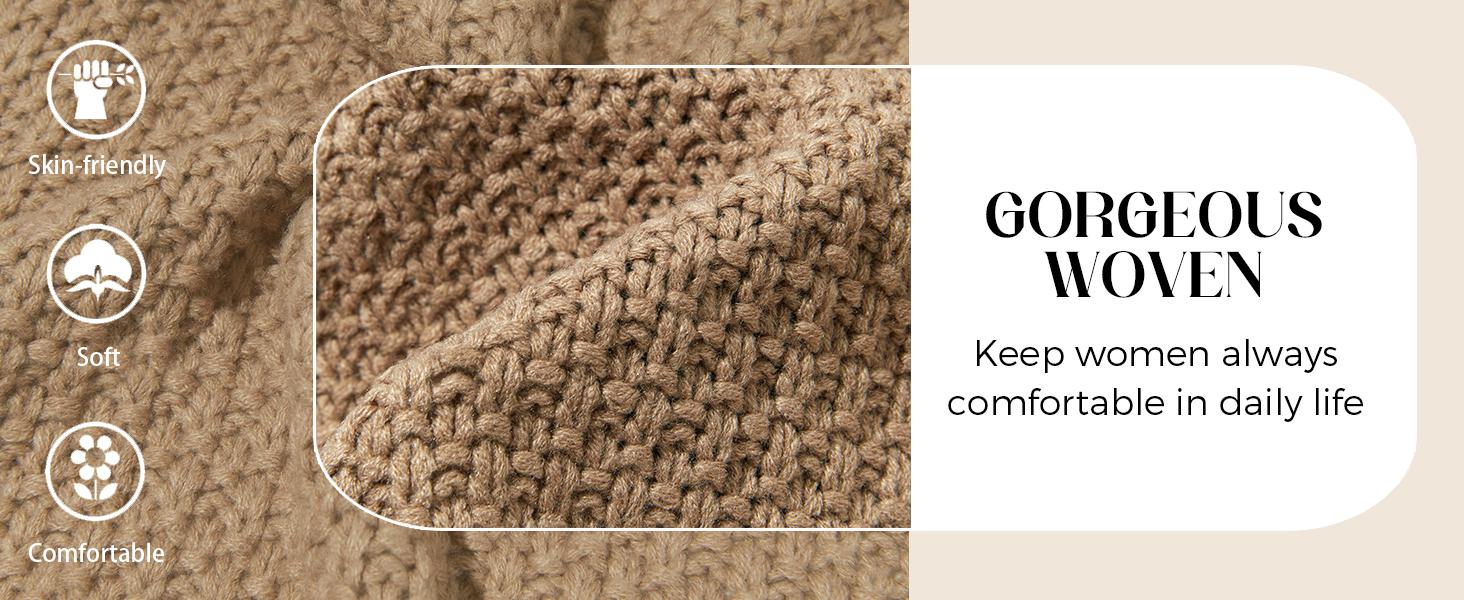 Goranbon Womens Long Sleeve Open Front Sweaters Plus Size Casual Kimono Lightweight Soft Knit Cardigan Outerwear