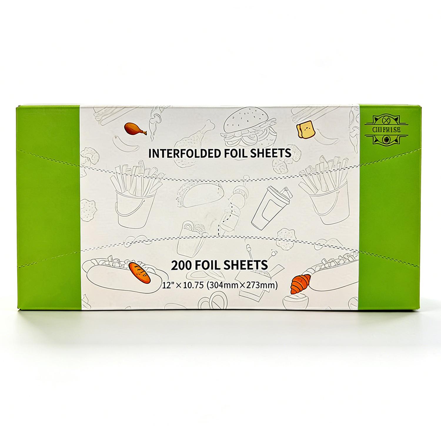 200 Count 9/12x10.75 Inch Pre-Cut Aluminum Foil Sheets, Heavy Duty Pop-Up Food Wrappers, Non-Stick Oil Heat Resistant, Keep Food Warm for Burgers, Sandwiches, Burritos, Ideal for Home, Restaurant, Food Truck 200 Count 9/12x10.75 Inch Pre-Cut Aluminum Foil Sheets, Heavy Duty Pop-Up Food Wrappers, Non-Stick Oil Heat Resistant, Keep Food Warm for Burgers, Sandwiches, Burritos, Ideal for Home, Restaurant, Food Truck