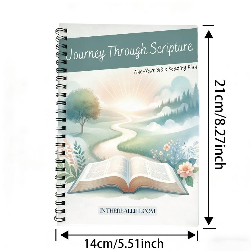 Christian Annual Bible Reading Plan, Inspirational Travel Tracker, Suitable for Men and Women, Daily Spiritual Growth Guide