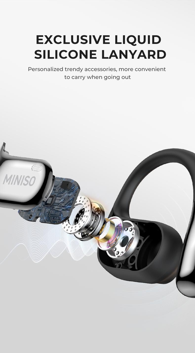 MINISO MS152 True Wireless Open Ear Headphones Bluetooth 5.4 HIFI Stereo Earbuds Noise Canceling Sports Earphones IPX5 Waterproof With microphone MINISO MS152 True Wireless Open Ear Headphones Bluetooth 5.4 HIFI Stereo Earbuds Noise Canceling Sports Earphones IPX5 Waterproof With microphone