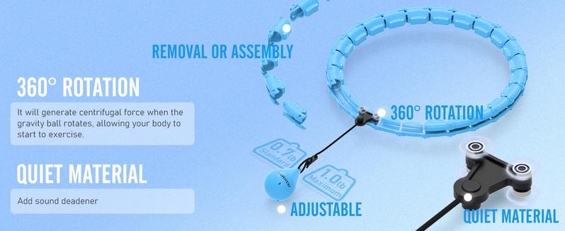 JKSHMYT exercise Circle Plus Size 47 Inch, 24 Detachable Links, Weighted Circle for Women and Beginners