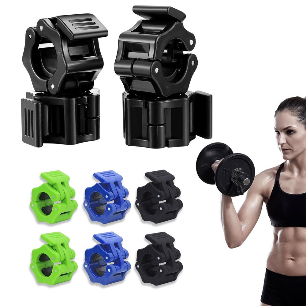1 Inch/2Inch Quick-Release Barbell Collar Clips - Secures Standard/Olympic Plates for Weightlifting, Strength Training, Bodybuilding & Gym, Gym Accessories