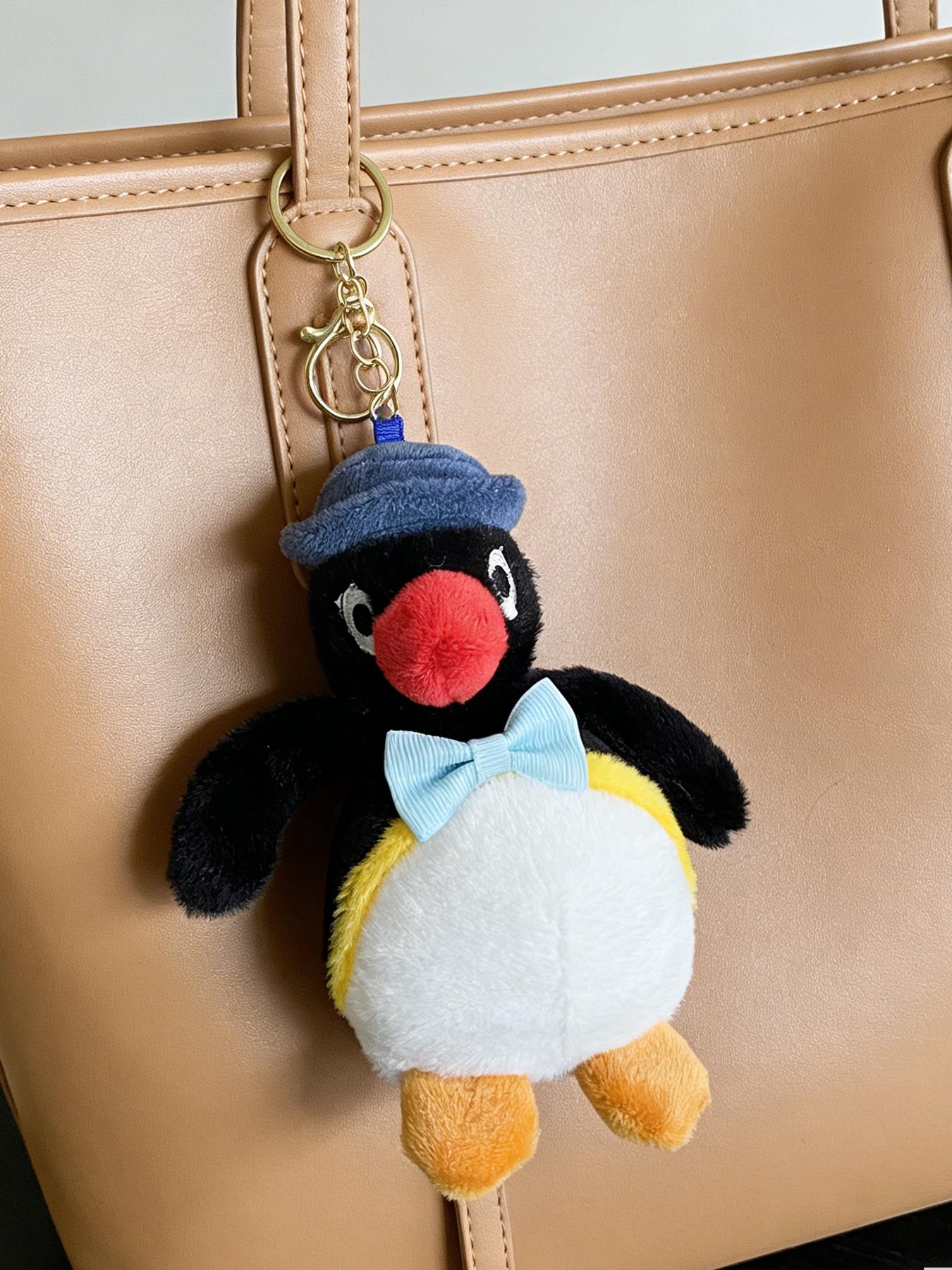 Cute Pingu Plush Keychain, Creative Gift, Hanging Decoration, Cartoon Doll Bag Charm
