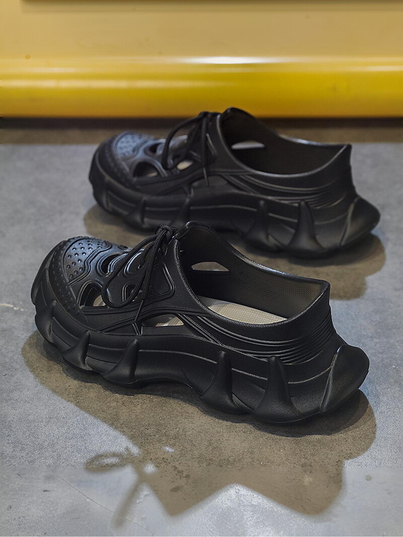 Men's Classic Breathable Perforated Slip-On Sandals Lightweight EVA Non-Slip Beach Slippers Waterproof Outdoor Garden Shoes Comfortable Casual Footwear for Summer Driving Walking & Daily Use