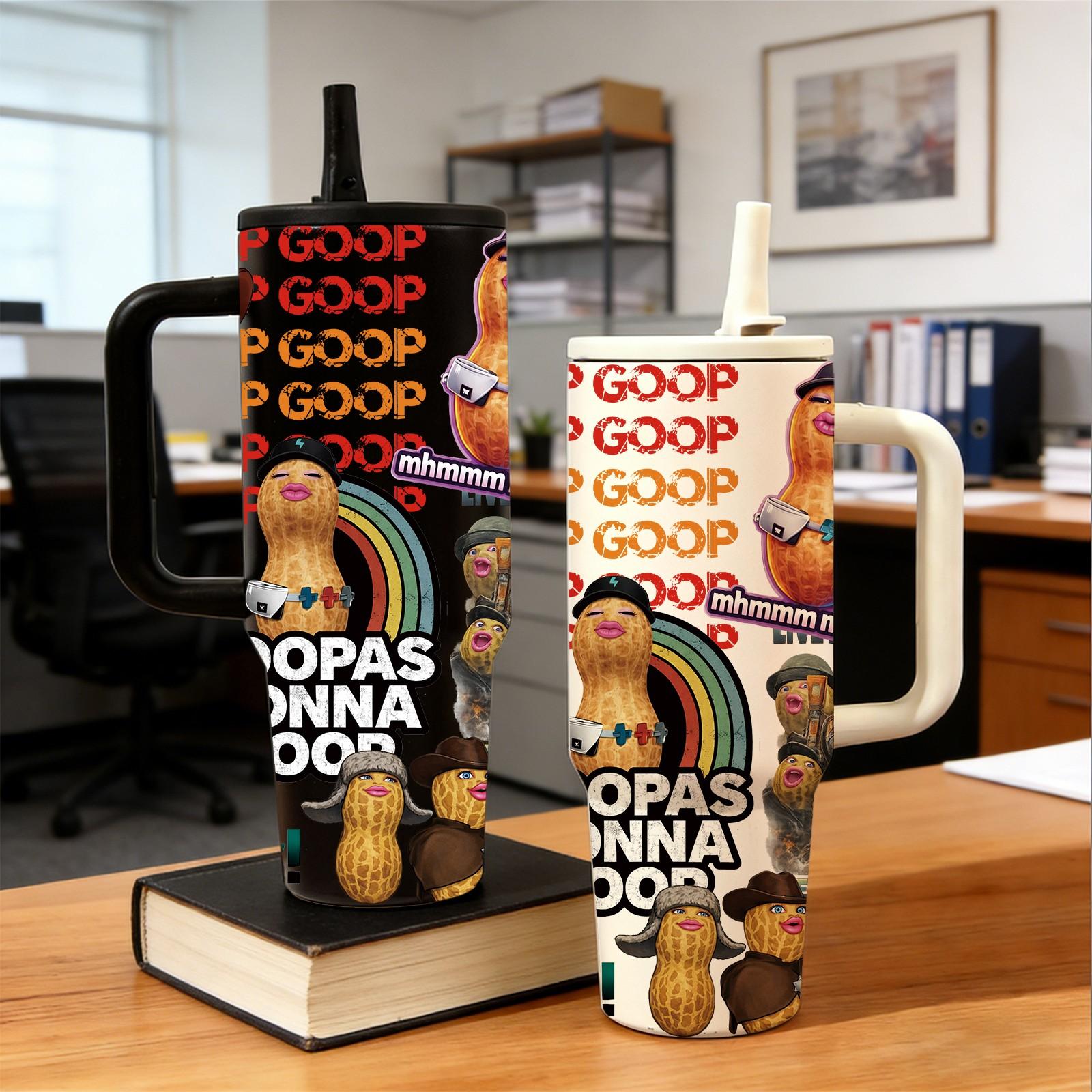 1 Pc 40oz insulated tumbler, funny meme tumbler, double wall vacuum mug, leak proof travel mug with handle, emoji aesthetic cup, hot cold drinks 12h hot 24h cold, viral funny gift for women men, reusable coffee mug, trendy tumbler