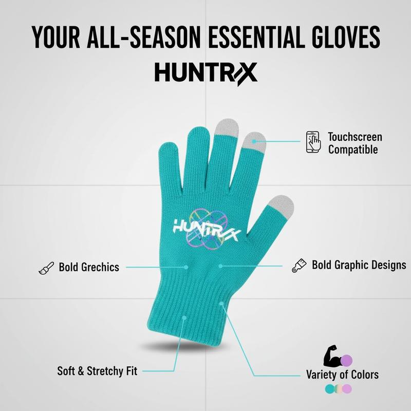 New K-Pop Demon Hunters Girl Group Print Gloves, Teenage Girls Fleece Gloves, Same Style as K-Pop Demon Hunters, Fashion Accessories