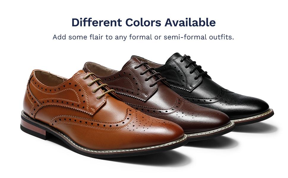 【Live Exclusive】Bruno Marc Men's Sophisticated Wingtip Dress Shoes