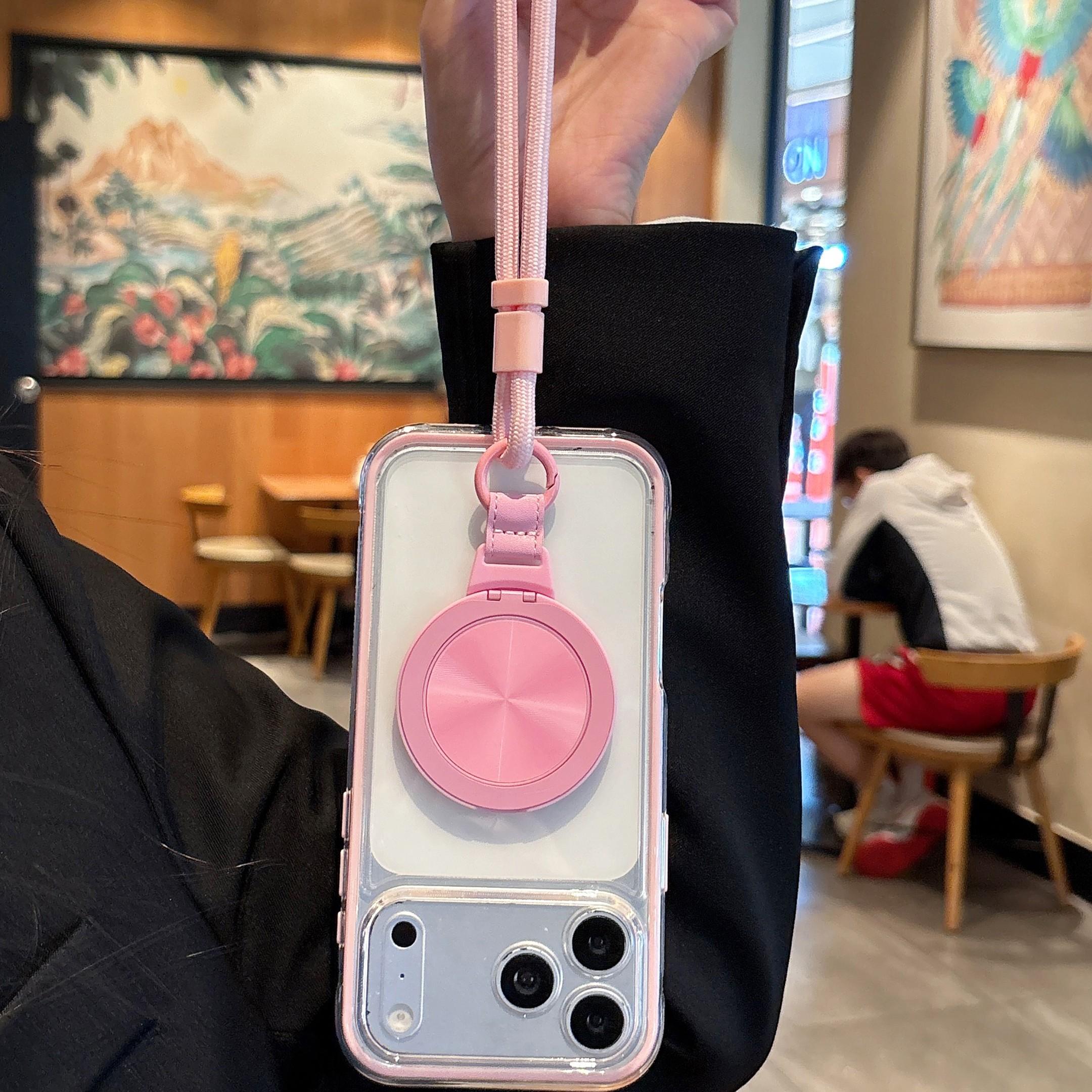 High-Quality Transparent Phone Case with Stand and Lanyard, Tpu Material, Shockproof, Compatible with iPhone 17 Pro Max to 11 Pro Max