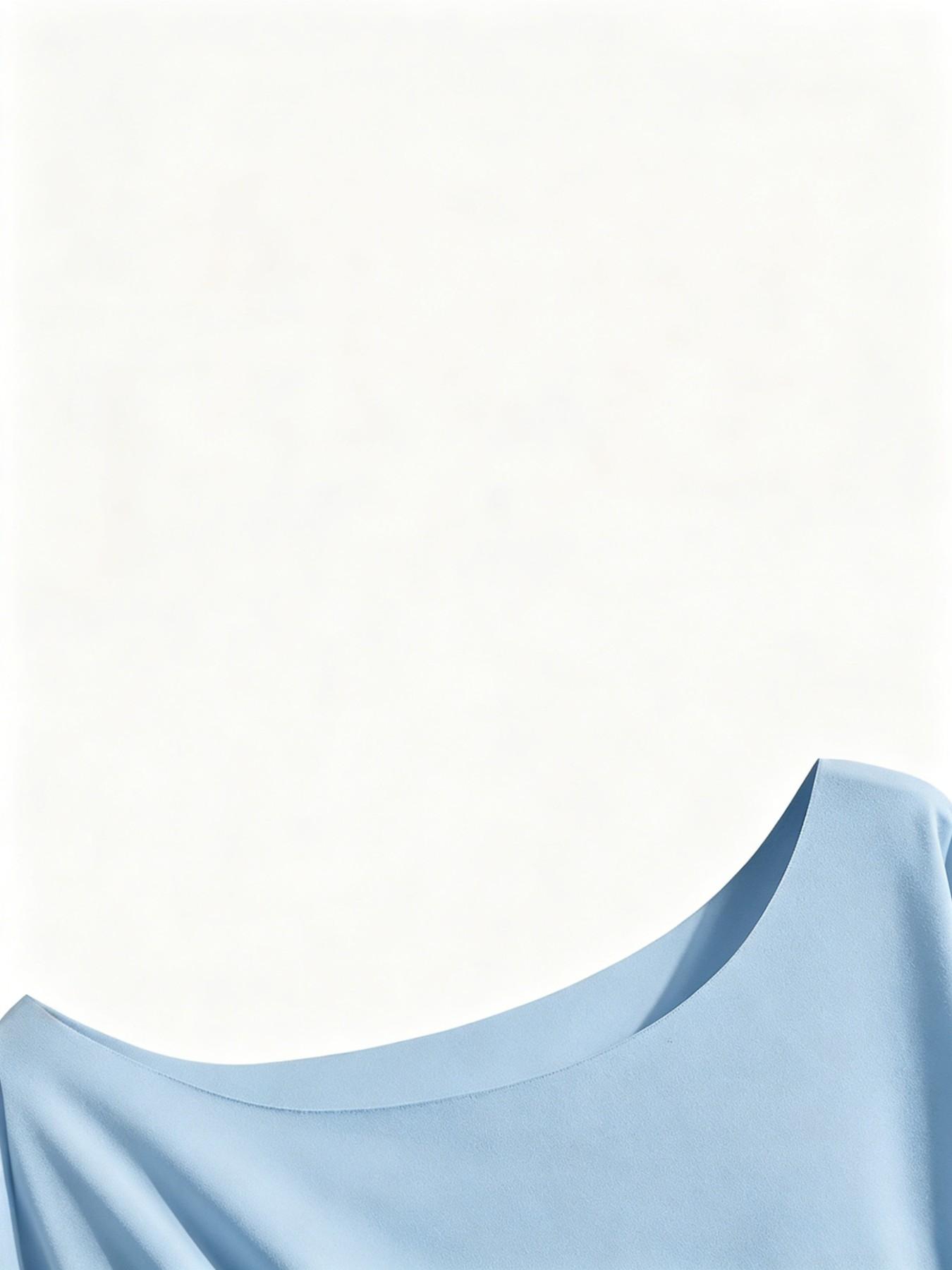 Women's 2-Piece Set, Off-Shoulder Loose Short Sleeve Top & Adjustable Drawstring Shorts, Summer Plain Casual Sporty, Versatile for Various Occasions, Outfit, Clothes