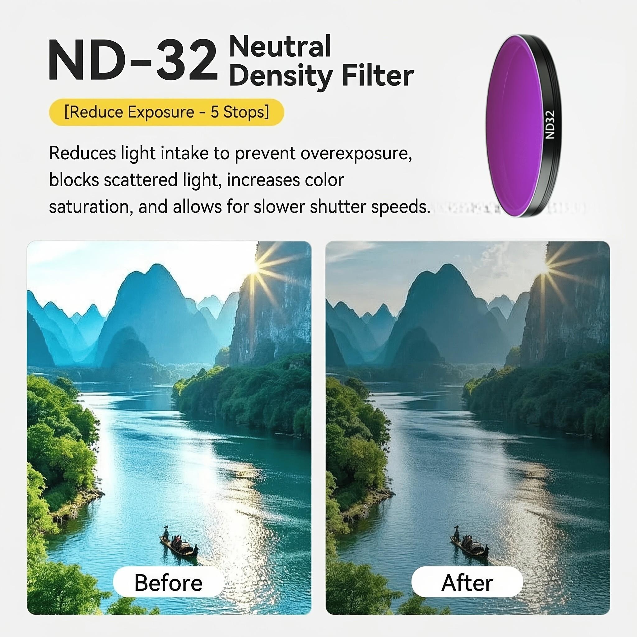 Dji Action 6 Protective Filter Kit, Optical Glass Creative Filters, Cpl UV Nd8 Nd16 Nd32, Action Camera Accessories