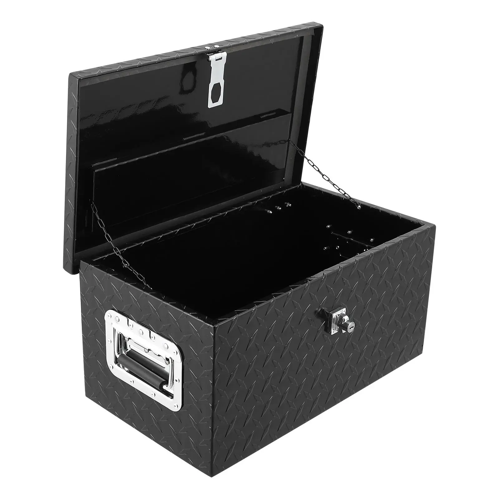 Aluminum Diamond Plate Underbody Truck Tool Box - Waterproof & Lockable Storage Organizer - Compact, Lightweight & Durable