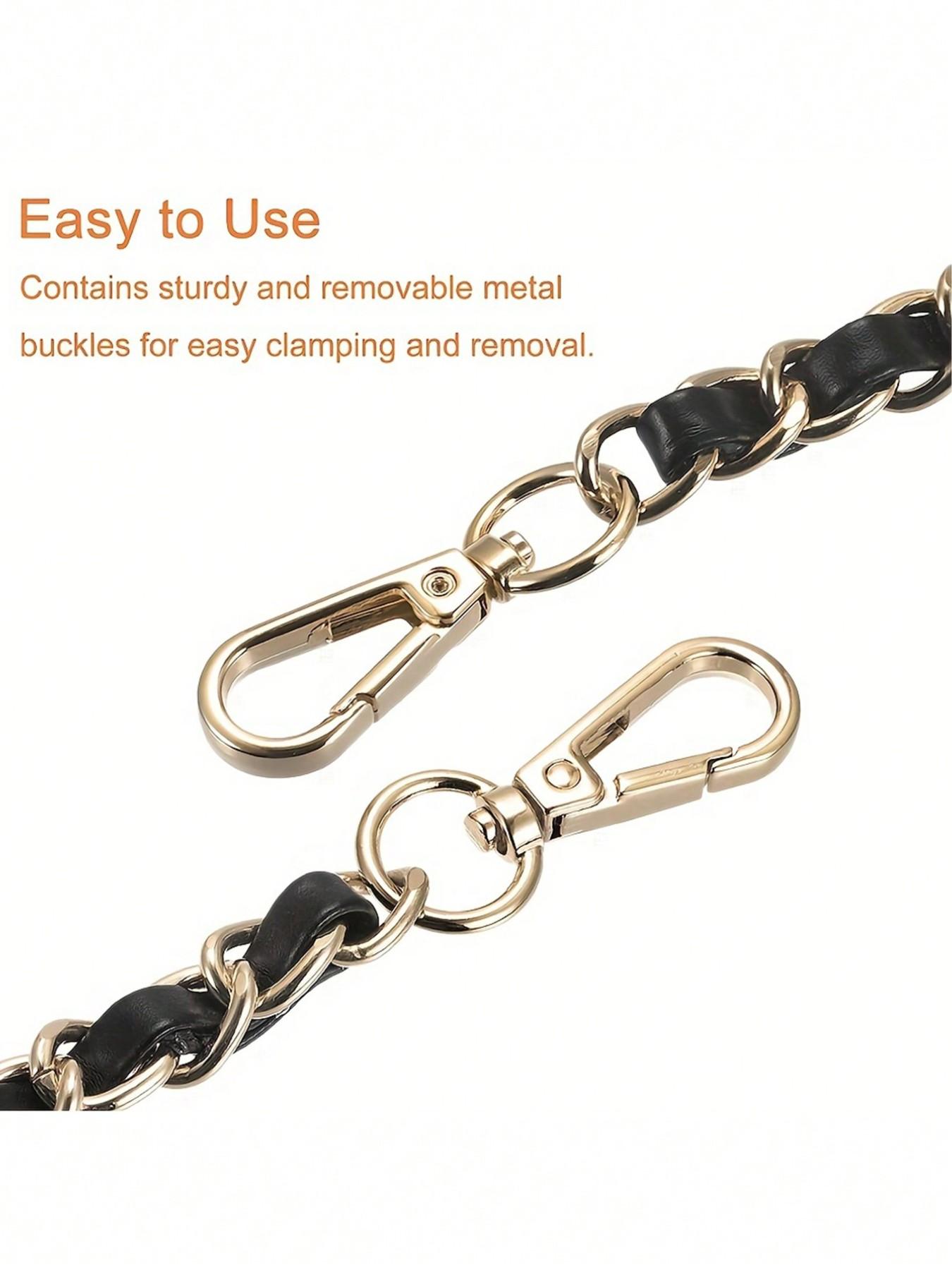 A PU leather chain shoulder strap, suitable for handbags, backpacks, phone cases, etc., can be used as a single shoulder crossbody strap or a replacement accessory for metal chain bags, a versatile crossbody bag chain shoulder strap, Accessories for Bags