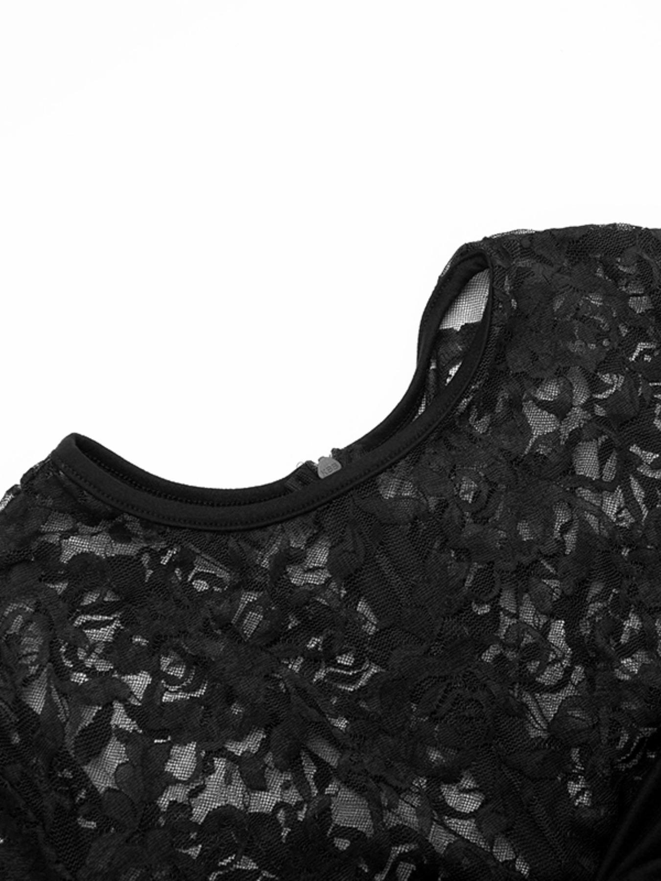 Women's Fall Winter New Long Sleeve Lace Dress, Elegant Fashion Design, Perfect for Casual & Formal Occasions, Stylish Women's Clothing