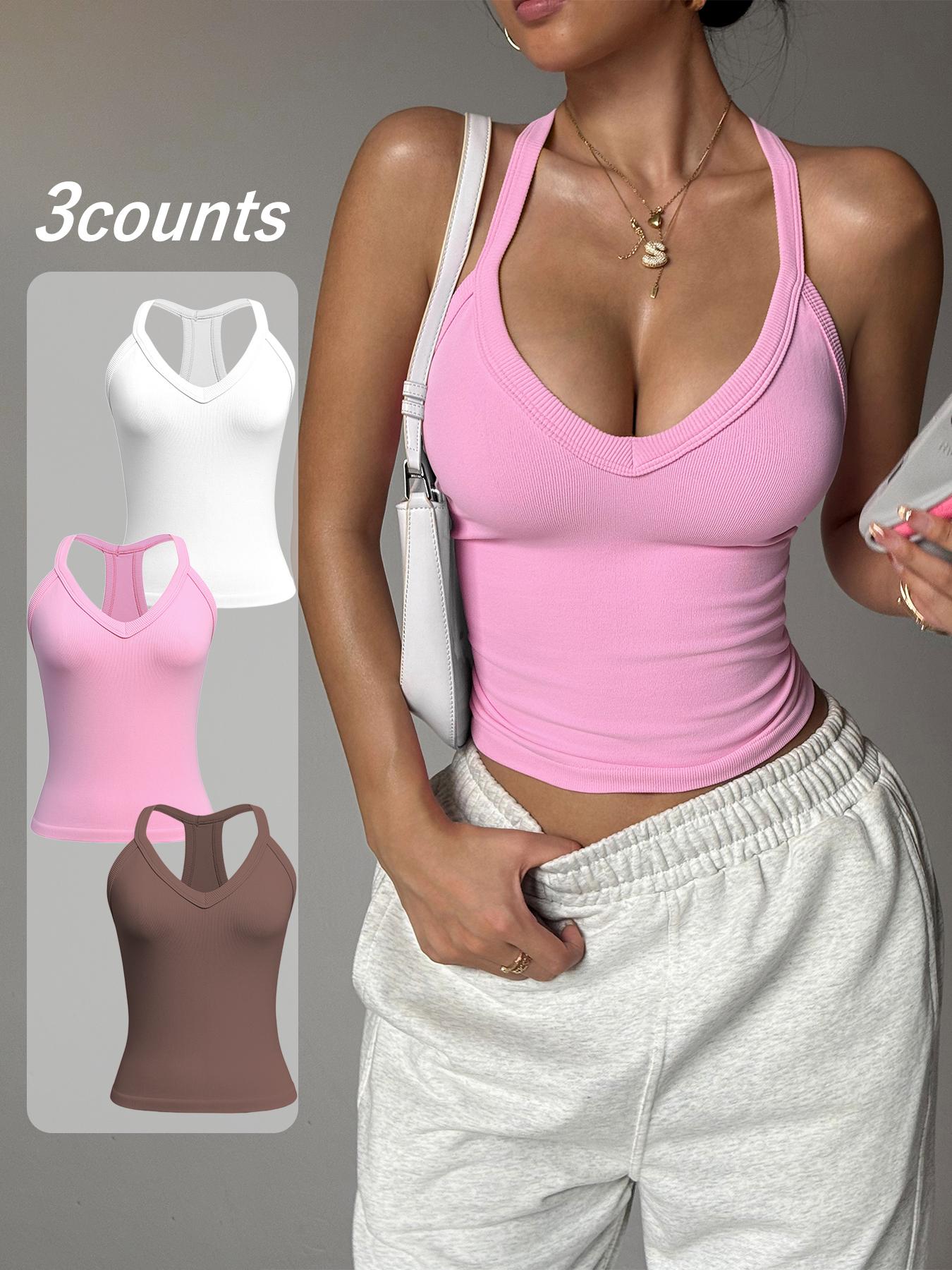 Women's Sleeveless Summer Sports Tank Top, Sexy Fashion, Breathable Comfort, Heart Neck Design, Ideal for Running, Fitness, Yoga, Solid Color, High Elasticity