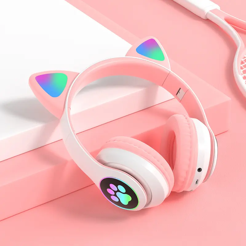 Cat Shaped Wireless Bluetooth Earphones Handsfree Earbuds with Microphone for All Phones Fashion Headphoens Game Headset