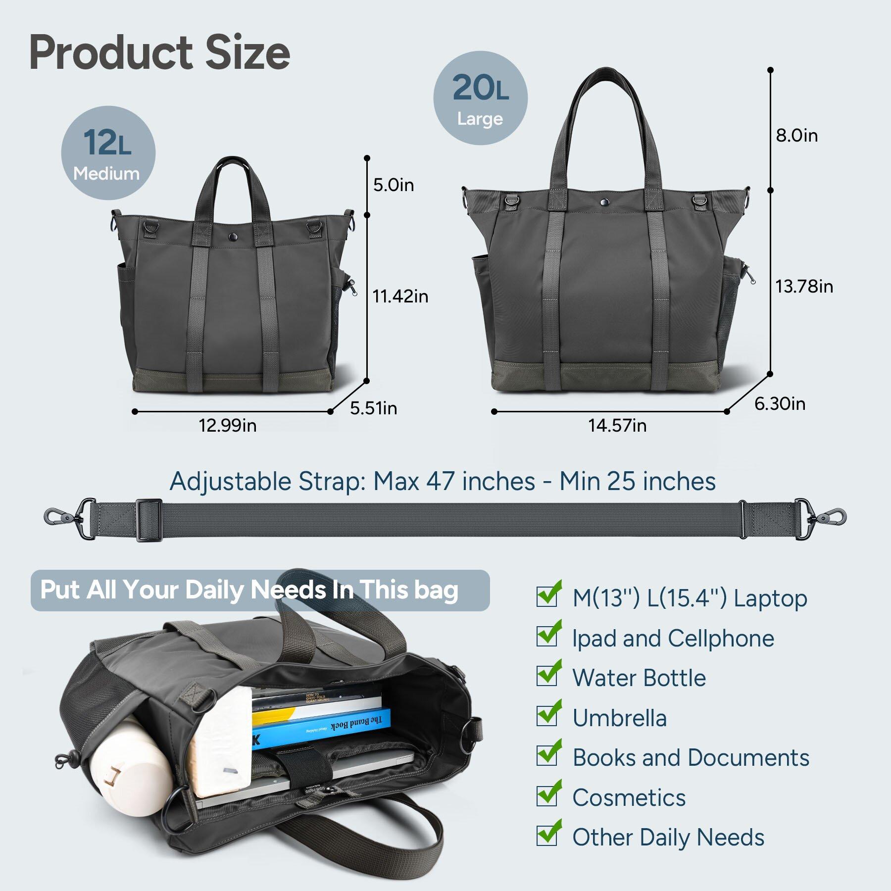 travel inspira Laptop Tote Bag for Women/Men,greenish Carry-On Work Bag with Adjustable Shoulder Strap, Water-Repellent Travel Duffle Bag with Reinforced Bottom for Work, Commuting, and Business, tote bag for school, work tote bag, TikTokShopSpringGlowUp